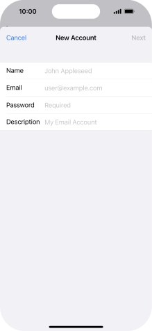 Press Name and key in the required sender name. Press Name and key in the required sender name.