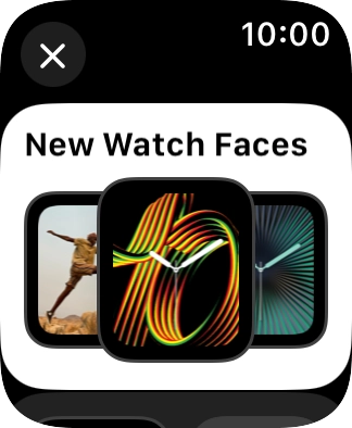 Turn the Digital Crown to see the different watch faces. Turn the Digital Crown to see the different watch faces.