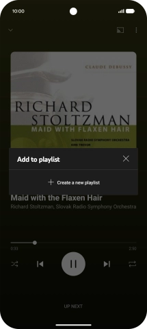 Press Create a new playlist. Press Create a new playlist.