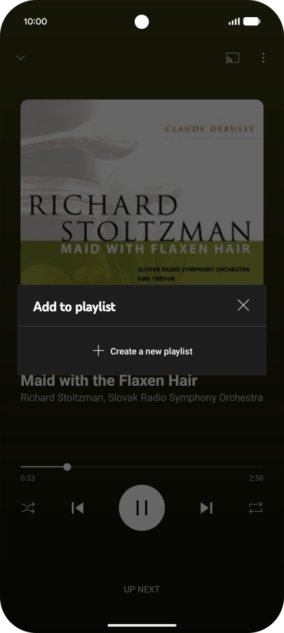Press Create a new playlist. Press Create a new playlist.