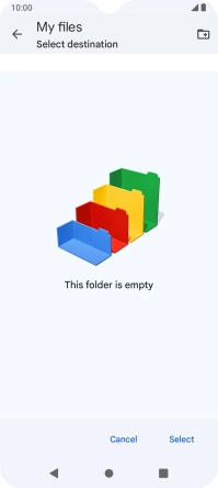 To create a new folder, press the new folder icon and follow the instructions on the screen to create a new folder. To create a new folder, press the new folder icon and follow the instructions on the screen to create a new folder.
