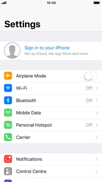 Press Sign in to your iPhone. Press Sign in to your iPhone.