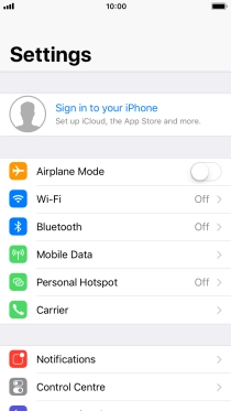Press Sign in to your iPhone. Press Sign in to your iPhone.