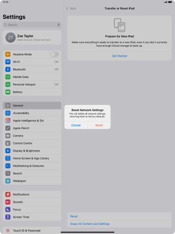 Press Reset. Press Reset.