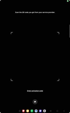 Place the QR code you've received inside the tablet camera frame to scan the code. Place the QR code you've received inside the tablet camera frame to scan the code.