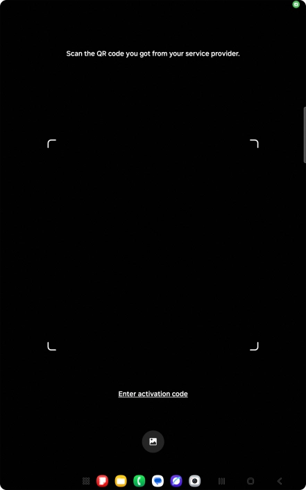 Place the QR code you've received inside the tablet camera frame to scan the code. Place the QR code you've received inside the tablet camera frame to scan the code.