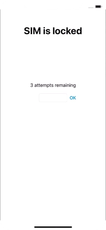 If your SIM is locked, key in your PIN and press OK. If your SIM is locked, key in your PIN and press OK.