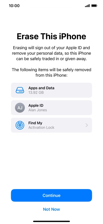 Press Continue. Press Continue.