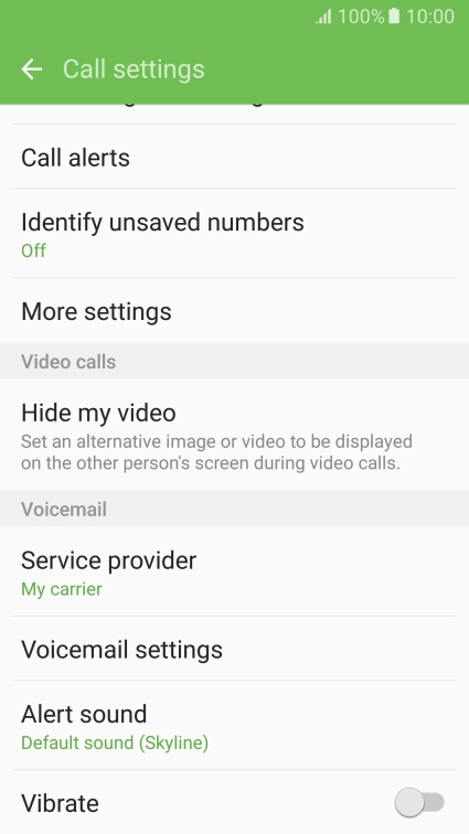 Press Voicemail settings. Press Voicemail settings.
