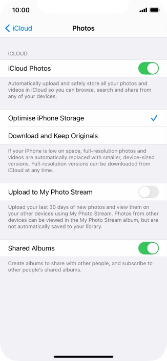 Press the indicator next to Press the indicator next to