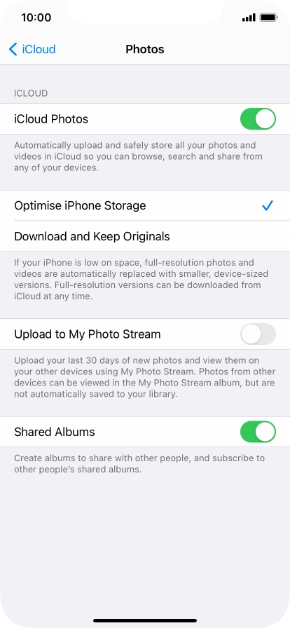 Press the indicator next to Press the indicator next to