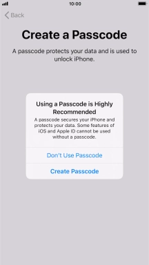 If you turn off the function, press Don't Use Passcode. If you turn off the function, press Don't Use Passcode.
