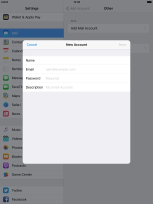 Press Email and key in your email address. Press Email and key in your email address.