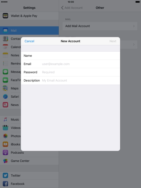 Press Email and key in your email address. Press Email and key in your email address.