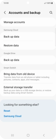 Press Manage accounts. Press Manage accounts.