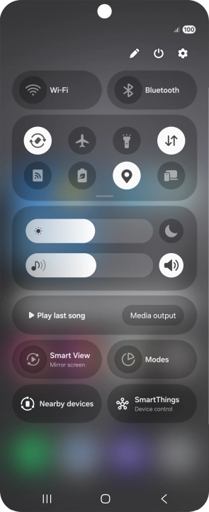 Press the settings icon. Press the settings icon.