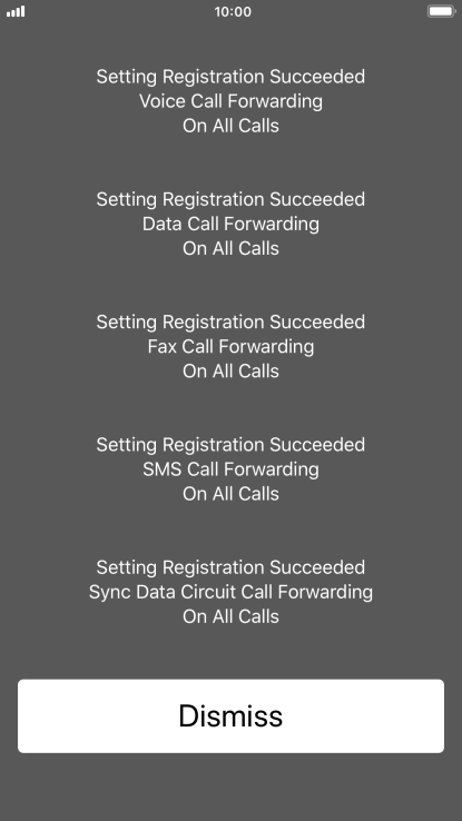 Press Dismiss. Press Dismiss.