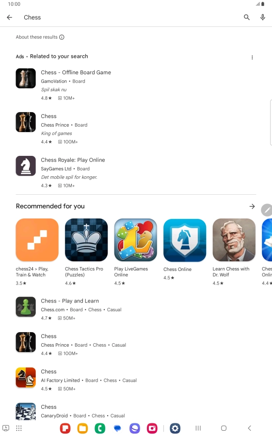 Press the required app. Press the required app.