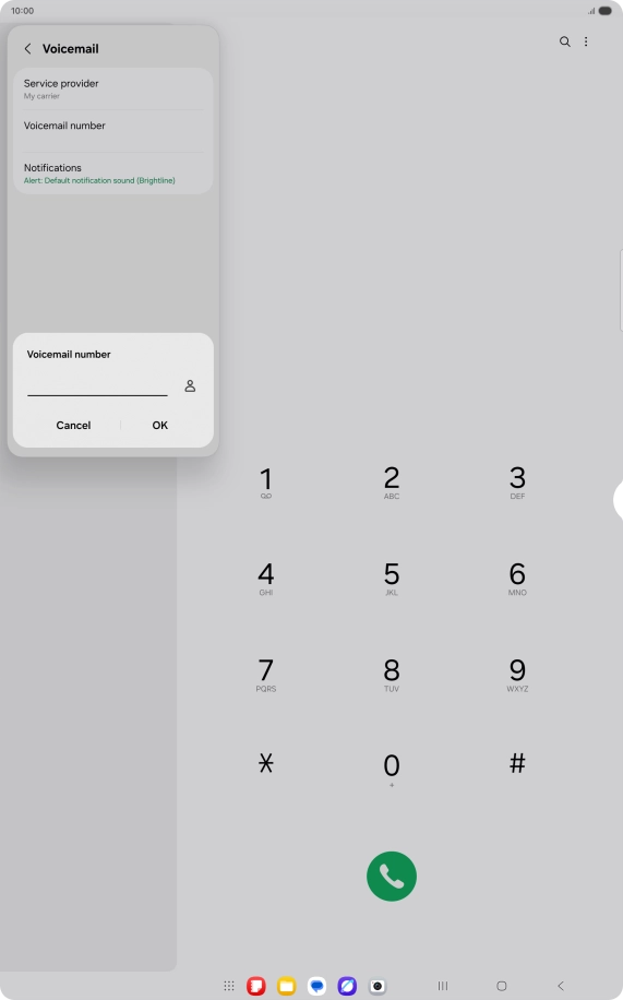 Key in +61414121121 and press OK. Key in +61414121121 and press OK.