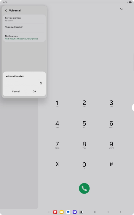 Key in +61414121121 and press OK. Key in +61414121121 and press OK.