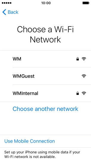 Press the required Wi-Fi network. Press the required Wi-Fi network.