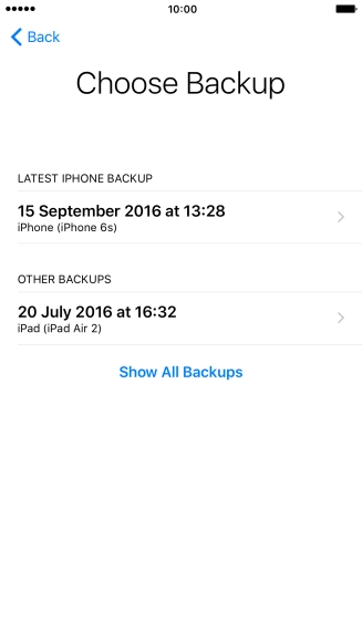 Press the required backup and your phone restores the contents of the selected backup. Follow the instructions on the screen to complete the activation. Press the required backup and your phone restores the contents of the selected backup. Follow the instructions on the screen to complete the activation.