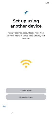 You can transfer the contents of another phone to your phone when it's activated for the first time and after a factory reset. When this screen is displayed, your phone is ready to transfer content from another phone. You can transfer the contents of another phone to your phone when it's activated for the first time and after a factory reset. When this screen is displayed, your phone is ready to transfer content from another phone.