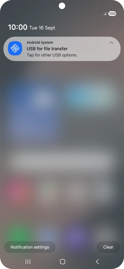 Press Tap for other USB options.. Press Tap for other USB options..