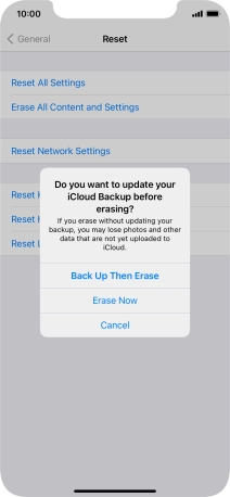 Press the required setting. Press the required setting.