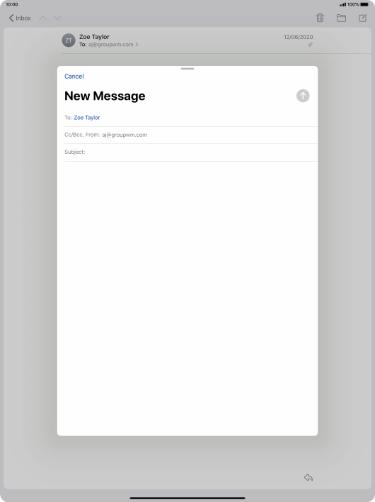 Press Subject: and key in the required subject. Press Subject: and key in the required subject.