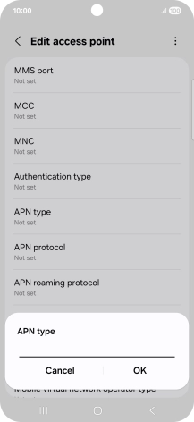 Key in mms and press OK. Key in mms and press OK.