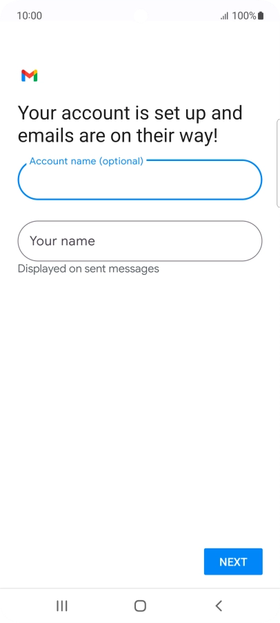 Press Your name and key in the required sender name. Press Your name and key in the required sender name.