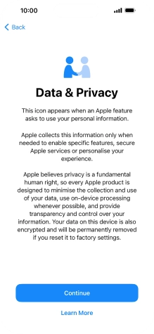 Press Continue. Press Continue.