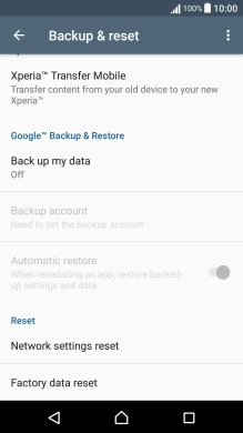 Press Factory data reset. Press Factory data reset.
