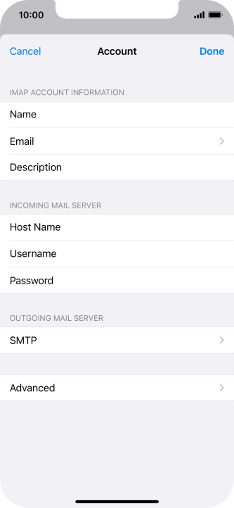 Press SMTP. Press SMTP.