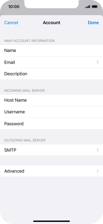 Press SMTP. Press SMTP.