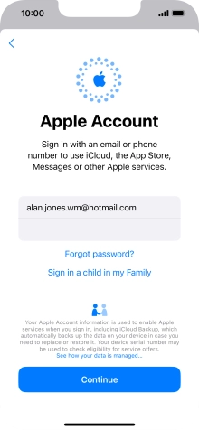 Press Continue. Press Continue.
