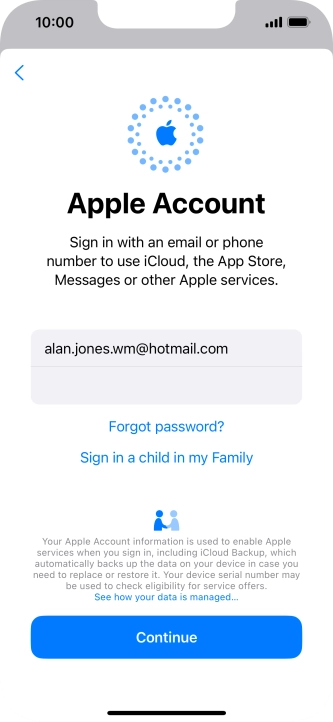 Press Continue. Press Continue.