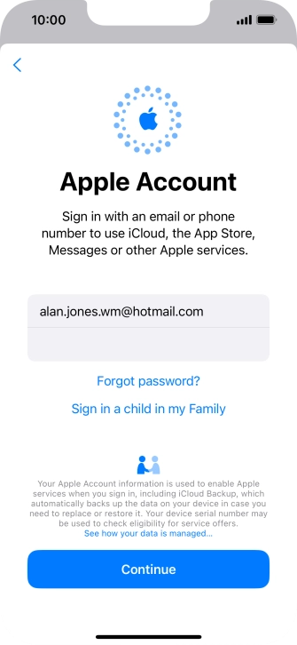 Press Continue. Press Continue.