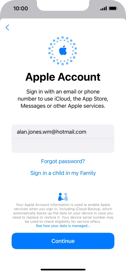 Press Continue. Press Continue.