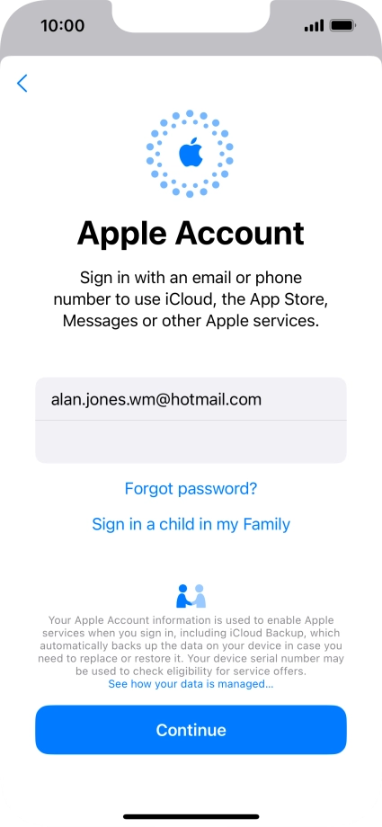Press Continue. Press Continue.