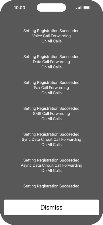 Press Dismiss. Press Dismiss.