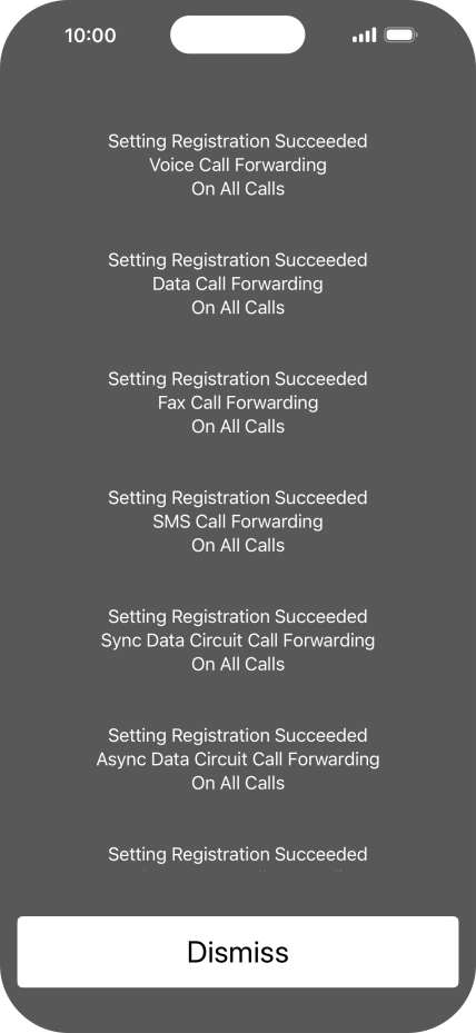 Press Dismiss. Press Dismiss.
