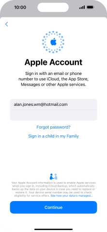 Press Continue. Press Continue.