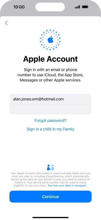 Press Continue. Press Continue.