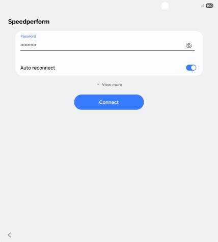 Key in the password for the Wi-Fi network and press Connect. Key in the password for the Wi-Fi network and press Connect.