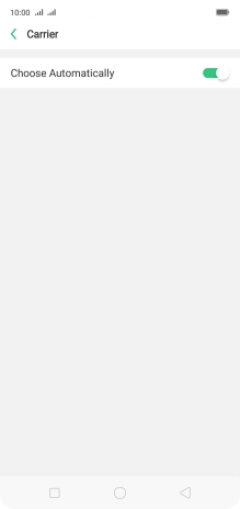 If you want to select a network manually, press the indicator next to If you want to select a network manually, press the indicator next to