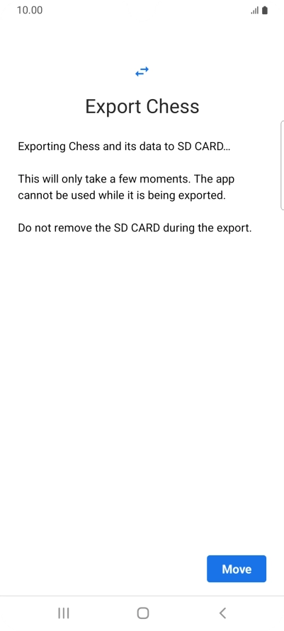 Press Move. Press Move.