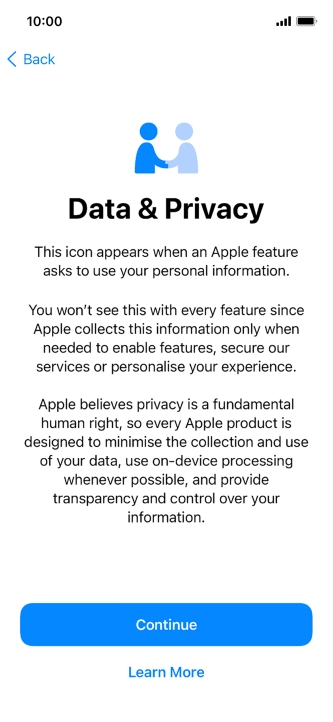 Press Continue. Press Continue.