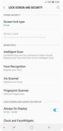 Press Iris Scanner. Press Iris Scanner.